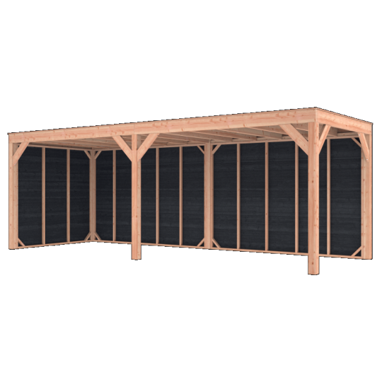 Douglas Overkapping Zwart Zweeds Rabat 700x250 – Modern en Duurzaam