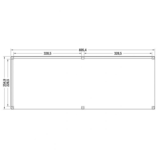 Douglas Overkapping Zwart Zweeds Rabat 700x250 – Modern en Duurzaam