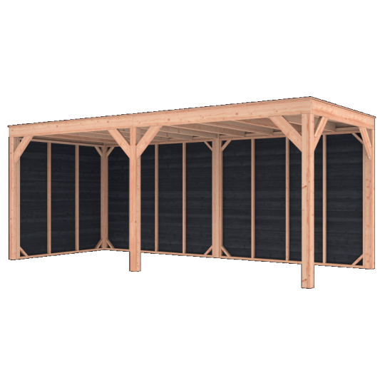 Douglas Overkapping Zwart Zweeds Rabat 600x250 – Modern en Duurzaam