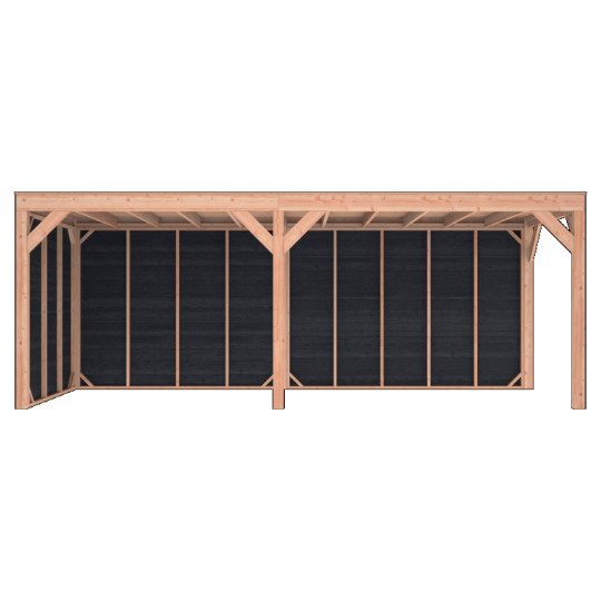 Douglas Overkapping Zwart Zweeds Rabat 650x250 – Modern en Duurzaam