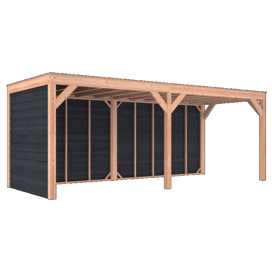 Douglas Overkapping Zwart Zweeds Rabat 650x250 – Modern en Duurzaam