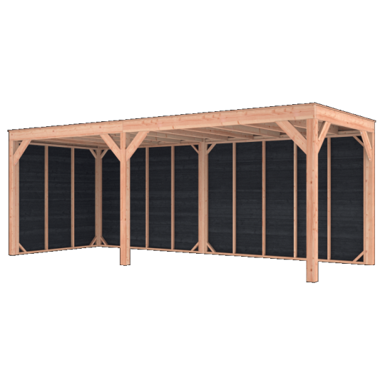 Douglas Overkapping Zwart Zweeds Rabat 650x250 – Modern en Duurzaam