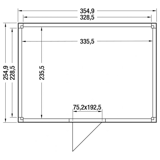 Douglas Tuinhuis Halfhouts Rabat – 350x250 cm – Compact en Duurzaam