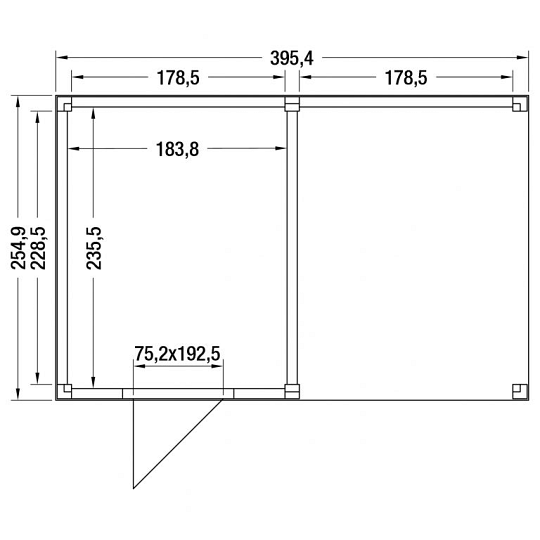 Douglas Tuinhuis Halfhouts Rabat – 400x250 cm – Compact en Duurzaam