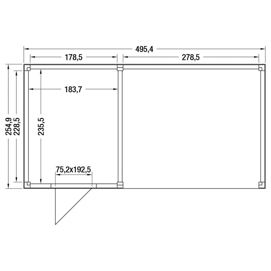 Douglas Tuinhuis Halfhouts Rabat – 500x250 cm A-Sym – Ruim en Stijlvol