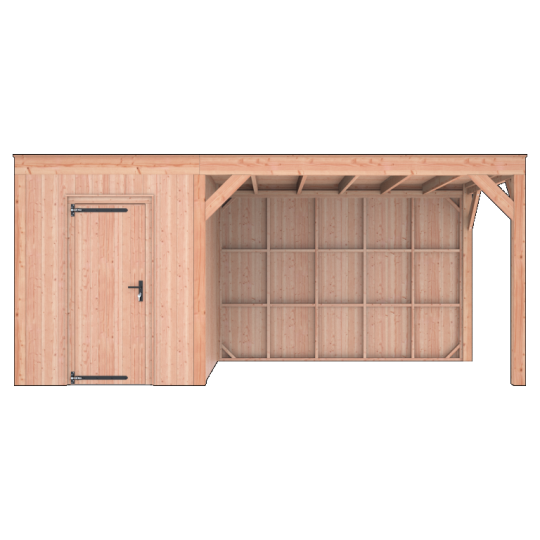 Douglas Tuinhuis Halfhouts Rabat – 550x250 cm A-Sym/1 – Ruim en Modern