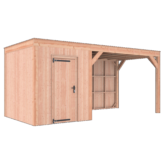 Douglas Tuinhuis Halfhouts Rabat – 550x250 cm A-Sym/1 – Ruim en Modern