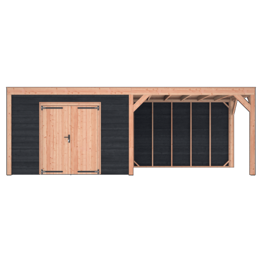 Douglas Tuinhuis Zwart Zweeds Rabat – 700x250 cm – Compact en Stijlvol