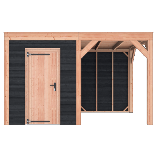 Douglas Tuinhuis Zwart Zweeds Rabat – 400x250 cm – Compact en Stijlvol