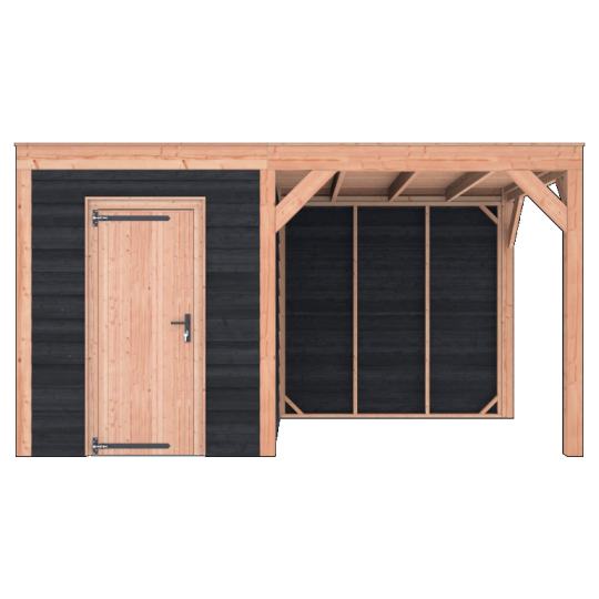 Douglas Tuinhuis Zwart Zweeds Rabat – 450x250 cm – Compact en Stijlvol