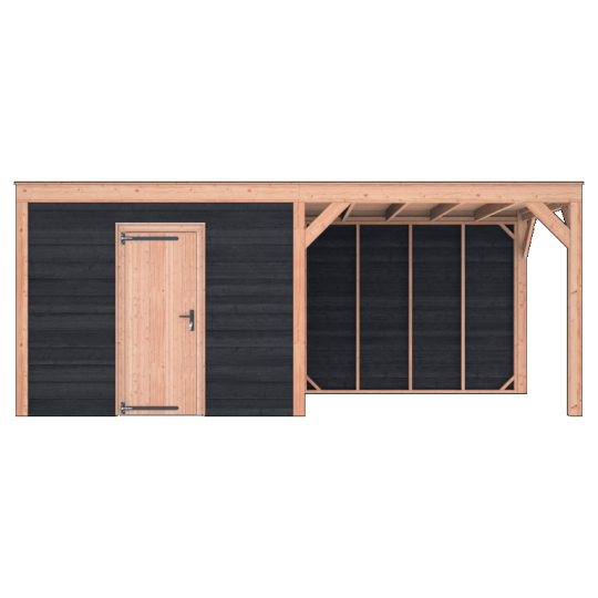 Douglas Tuinhuis Zwart Zweeds Rabat – 600x250 cm – Compact en Stijlvol