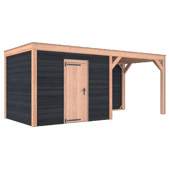 Douglas Tuinhuis Zwart Zweeds Rabat – 600x250 cm – Compact en Stijlvol