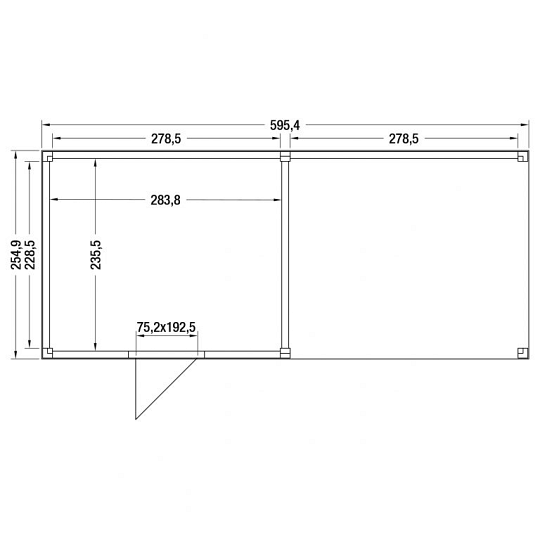 Douglas Tuinhuis Zwart Zweeds Rabat – 600x250 cm – Compact en Stijlvol
