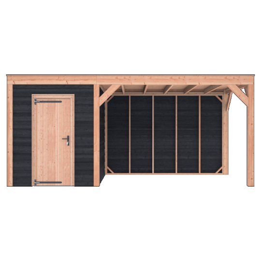 Douglas Tuinhuis Zwart Zweeds Rabat – 550x250 cm A-Sym/1 – Ruim en Modern