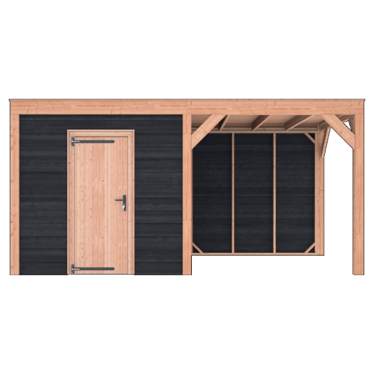 Douglas Tuinhuis Zwart Zweeds Rabat – 500x250 cm A-Sym – Ruim en Modern