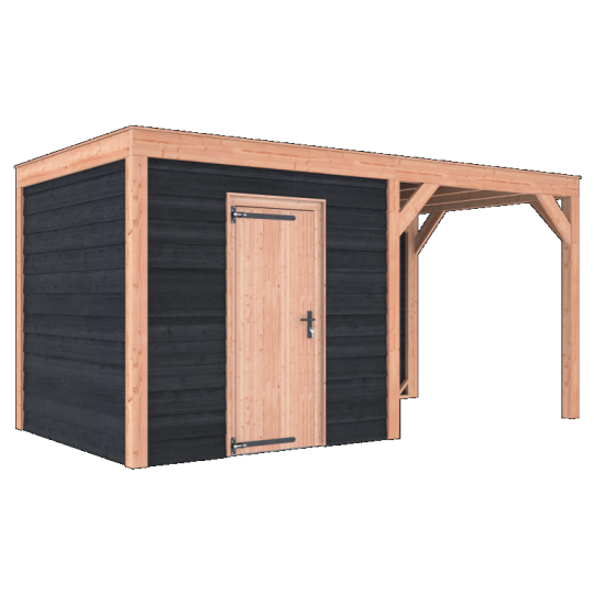 Douglas Tuinhuis Zwart Zweeds Rabat – 500x250 cm A-Sym – Ruim en Modern