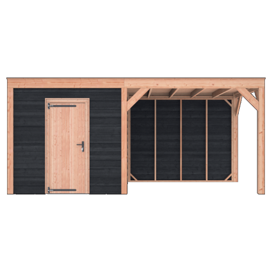 Douglas Tuinhuis Zwart Zweeds Rabat – 550x250 cm A-Sym/2 – Ruim en Modern