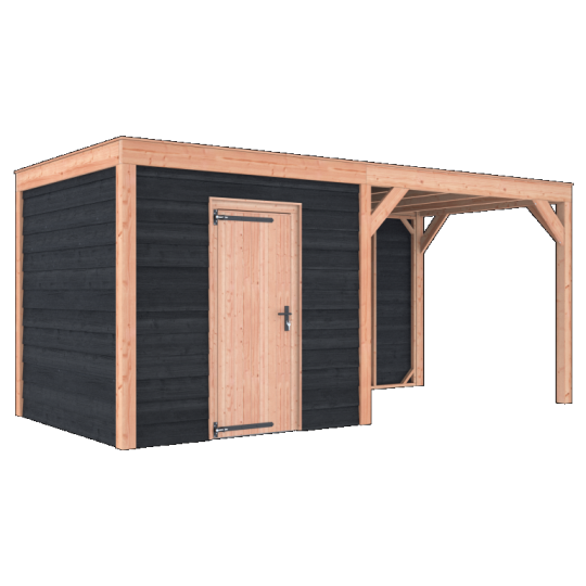 Douglas Tuinhuis Zwart Zweeds Rabat – 550x250 cm A-Sym/2 – Ruim en Modern