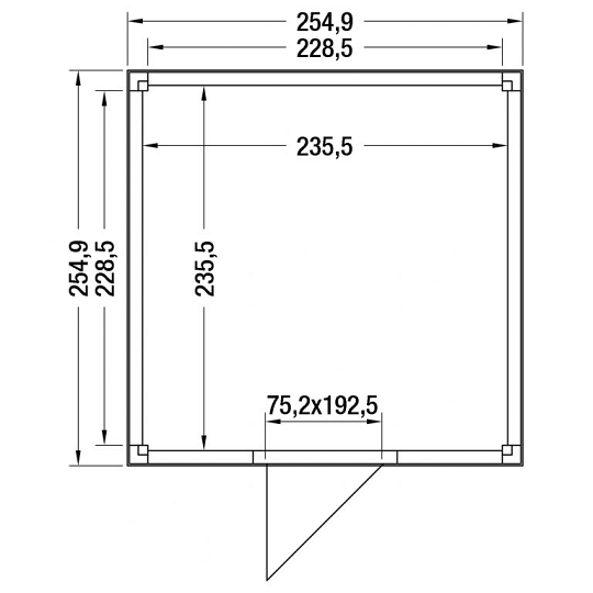 Douglas Tuinhuis Zweeds Rabat – 250x250 cm – Compact en Functioneel