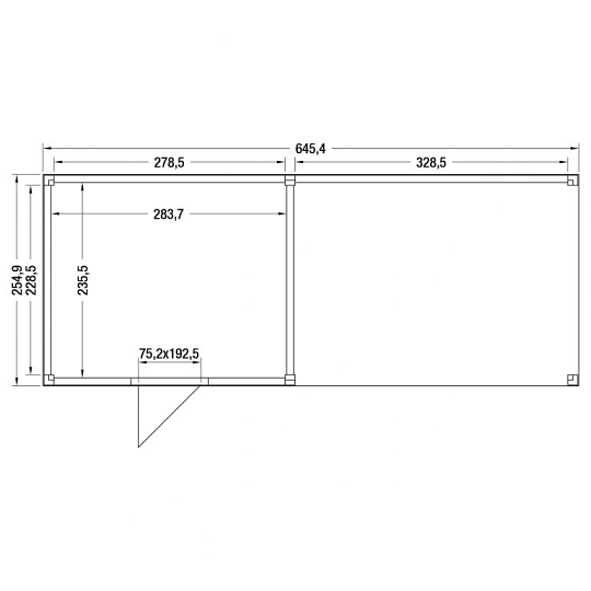 Douglas Tuinhuis Zweeds Rabat – 650x250 cm – Ruim en Duurzaam