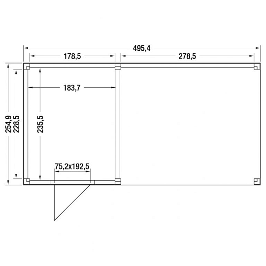 Douglas Tuinhuis Zweeds Rabat – 500x250 cm A-Sym – Modern en Ruim