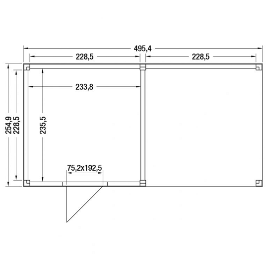Douglas Tuinhuis Zweeds Rabat – 500x250 cm Sym – Modern en Ruim