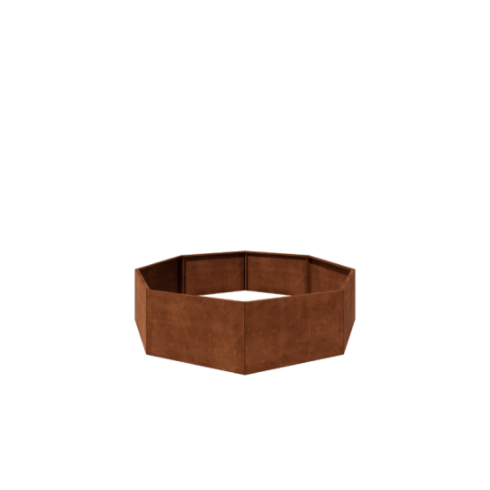 Cortenstaal plantenbak - Achthoek - 241,4 x 241,4 x 60 cm - Zonder bodemplaat