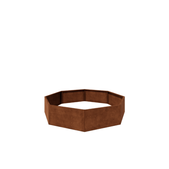 Cortenstaal plantenbak - Achthoek - 241,4 x 241,4 x 50 cm - Zonder bodemplaat