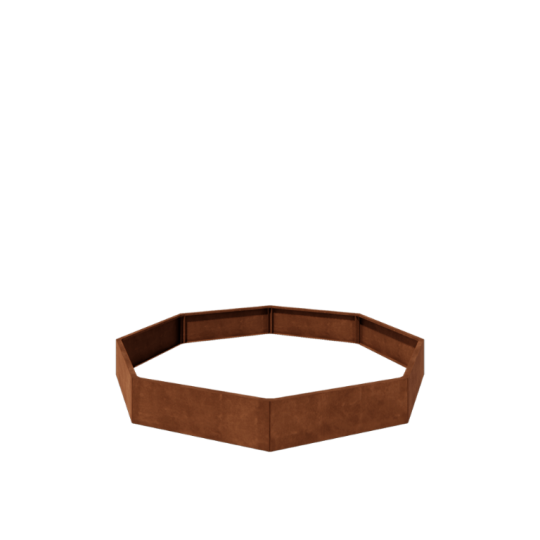Cortenstaal plantenbak - Achthoek - 241,4 x 241,4 x 30 cm - Zonder bodemplaat