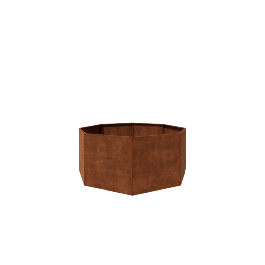 Cortenstaal plantenbak - Achthoek - 241,4 x 241,4 x 100 cm - Zonder bodemplaat