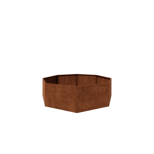 Cortenstaal plantenbak - Achthoek - 289,7 x 289,7 x 80 cm - Zonder bodemplaat