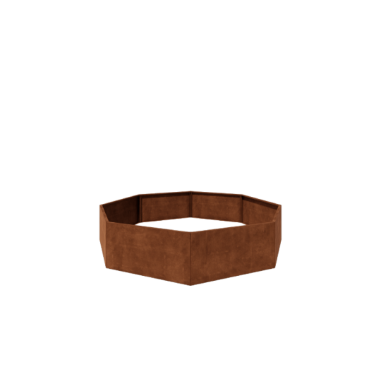 Cortenstaal plantenbak - Achthoek - 289,7 x 289,7 x 60 cm - Zonder bodemplaat