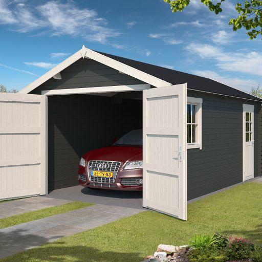 Garage Dillon 300x540 cm, Carbongrey-Wit  – Ruime en Duurzame Oplossing voor Uw Auto en Opslag