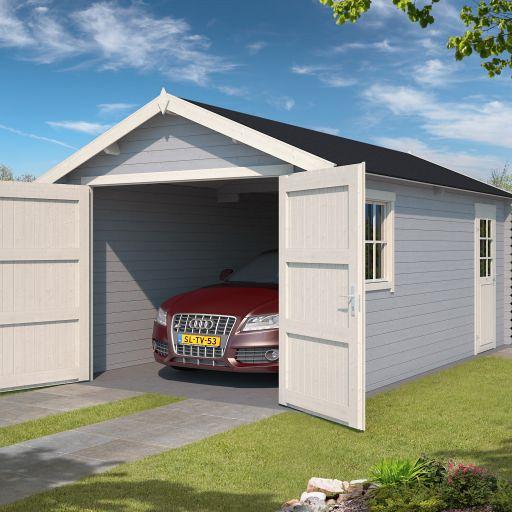 Garage Dillon 300x540 cm Platinumgrey-Wit – Ruime en Duurzame Oplossing voor Uw Auto en Opslag