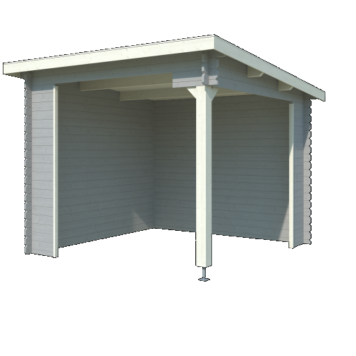 Overkapping Lara 275x275 cm Platinumgrey-Wit – Compacte Luxe voor Elke Tuin