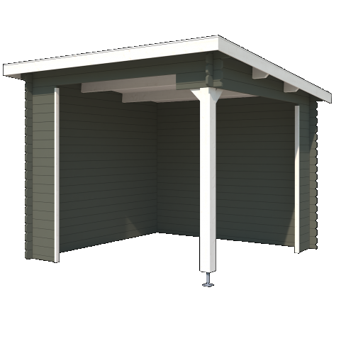 Overkapping Lara 275x275 cm Greengrey-Wit – Compacte Luxe voor Elke Tuin