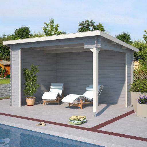 Overkapping Lara 380x275 cm Platinumgrey-Wit – Ruime en Stijlvolle Buitenbeleving