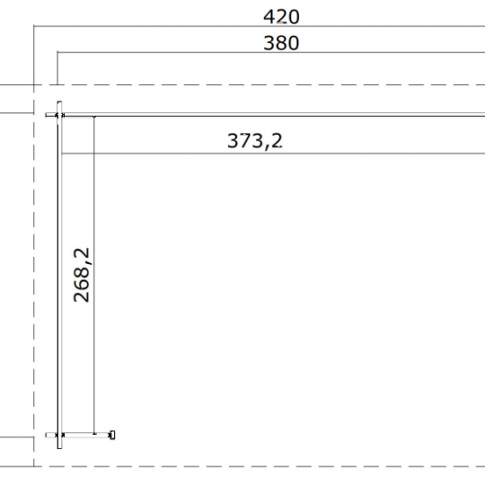 Overkapping Lara 380x275 cm Greengrey-Wit – Ruime en Stijlvolle Buitenbeleving