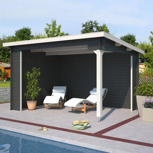 Overkapping Lara 380x275 cm Carbongrey-Wit – Ruime en Stijlvolle Buitenbeleving