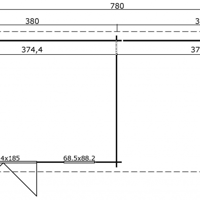 Tuinhuis Aida 760x275 cm Carbongrey-Wit – Perfect voor uw tuin