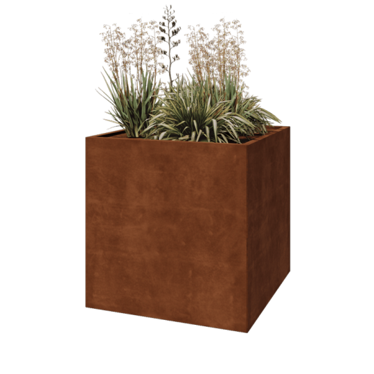 Cortenstaal plantenbak - Vierkant - 100 x 100 x 100 cm - Zonder bodemplaat