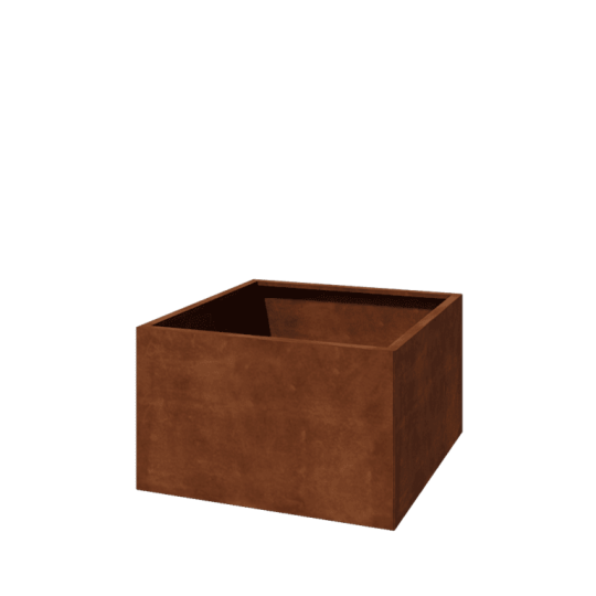 Cortenstaal plantenbak - Vierkant - 100 x 100 x 60 cm - Zonder bodemplaat