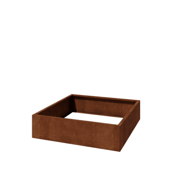 Cortenstaal plantenbak - Vierkant - 120 x 120 x 30 cm - Zonder bodemplaat
