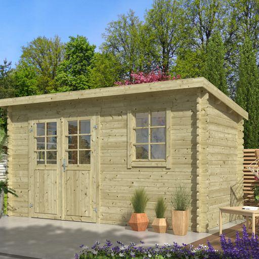 Tuinhuis Amira 380x175 Olijfgroen Geïmpregneerd – Noord-Europees Vuren