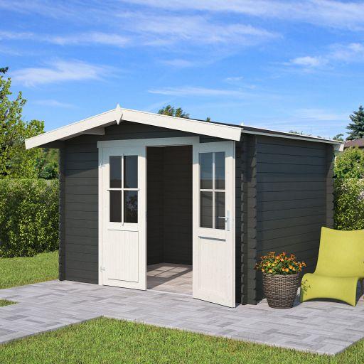 Tuinhuis Baltimore 292x230 cm Carbongrey-Wit van Noord-Europees Vuren