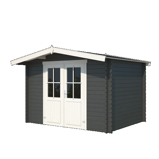 Tuinhuis Baltimore 292x230 cm Carbongrey-Wit van Noord-Europees Vuren