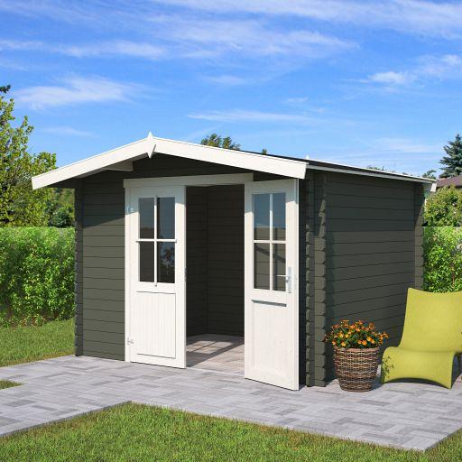 Tuinhuis Baltimore 292x230 cm Greengrey-Wit van Noord-Europees Vuren