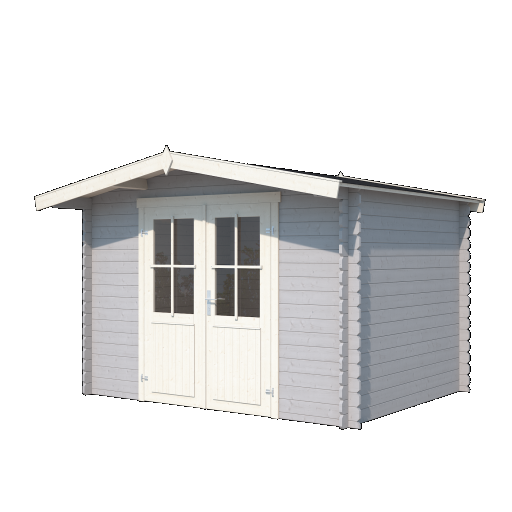 Tuinhuis Baltimore 292x230 cm Platinumgrey-Wit van Noord-Europees Vuren