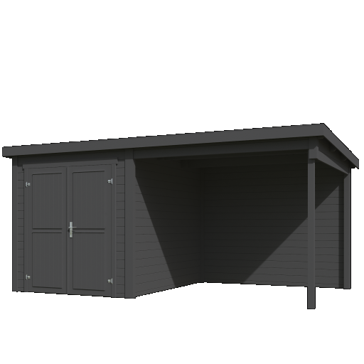 Tuinhuis Finn 450x250 cm Carbongrey van Noord-Europees Vuren