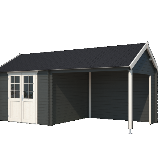 Tuinhuis Fraya 570x275 cm Carbongrey-Wit van Noord-Europees Vuren